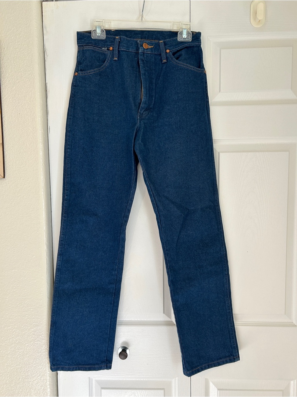 Classic Dark Blue Women’s High Waisted Straight-Leg Jeans